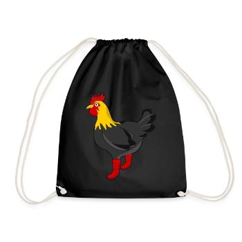 Farmer Rain Boots Chicken Farm Chickens - Turnbeutel - Schwarz - Vorne