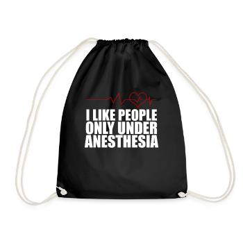 Doctor Hospital Nurse Anesthetist - Drawstring Bag - black - Front