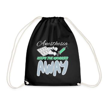 Anesthetist Doctor Nurse Hospital - Drawstring Bag - black - Front