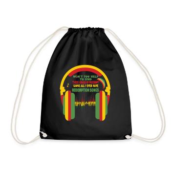 Redemption Songs Reggae Rasta Reggaeton Motif - Sac de sport léger - noir - Devant