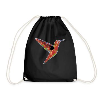Fleurs de tulipes colibris - Sac de sport léger - noir - Devant