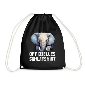 Chemise de sommeil officielle Elephant - Sac de sport léger - noir - Devant