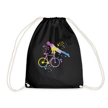 Artistic Cycling Artistic Cyclist - Drawstring Bag - black - Front