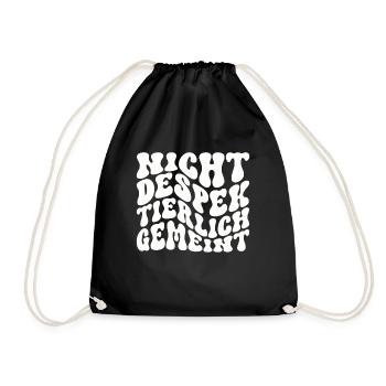 Nicht Despektierlich Gemeint - Turnbeutel - Schwarz - Vorne