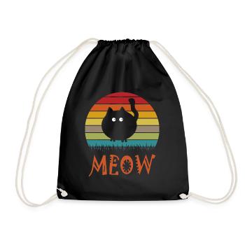 Drôle de chat mignon - Sac de sport léger - noir - Devant