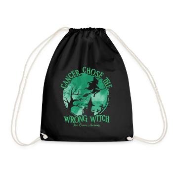 Cancer Witch Green Liver Cancer - Drawstring Bag - black - Front