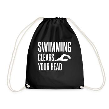 Entraîneur de piscine Nageur - Sac de sport léger - noir - Devant