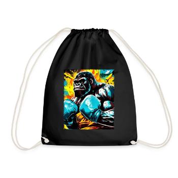 Gorilla Boxer Kämpfer Beast - Turnbeutel - Schwarz - Vorne