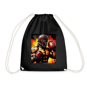 Spartaner Boxer Kämpfer Gladiator Boxing - Turnbeutel - Schwarz - Vorne