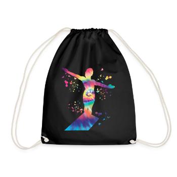 Diving, Synchronized Diving, Artistic Jumping - Drawstring Bag - black - Front