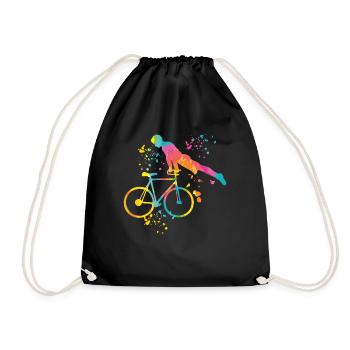 Artistic Cycling Artistic Cyclist - Drawstring Bag - black - Front