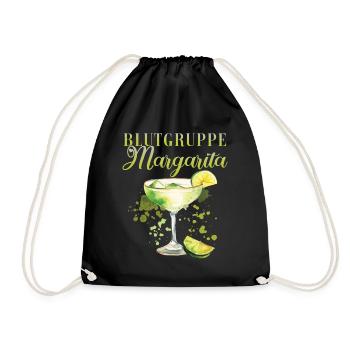 Blutgruppe Margarita Tequila Junggesellenabschied - Turnbeutel - Schwarz - Vorne