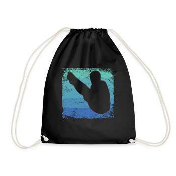 Diving, Artistic Jumping, Synchronized Diving - Drawstring Bag - black - Front