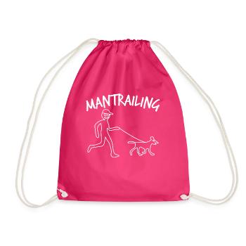 Mantrailer Dog Mantrailing - Drawstring Bag - fuchsia - Front