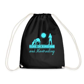 Mantrailing and Sunshine Mantrailer - Drawstring Bag - black - Front