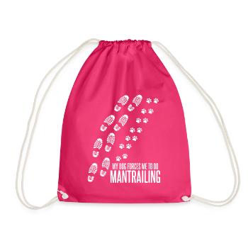 Mantrailing Mantrailer Dogs - Drawstring Bag - fuchsia - Front