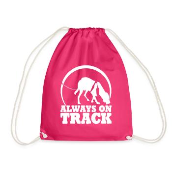 Mantrailing Mantrailer Dog - Drawstring Bag - fuchsia - Front