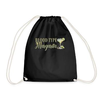 Blood Type Margarita Tequila Junggesellenabschied - Turnbeutel - Schwarz - Vorne