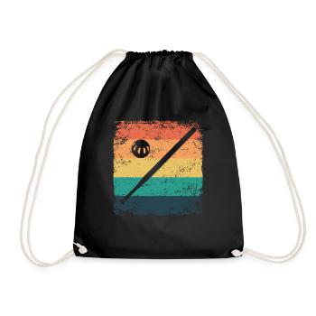 Wiffleball Club Retro Pickleball Team - Drawstring Bag - black - Front
