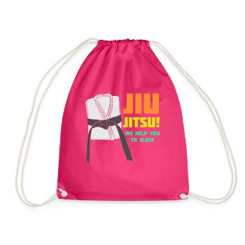 BJJ Ju-Jitsu Brasilian Jiu-Jitsu - Drawstring Bag - fuchsia - Front