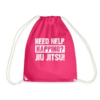 Ju-Jitsu BJJ Jujutsu Jiu-Jitsu - Drawstring Bag - fuchsia - Front