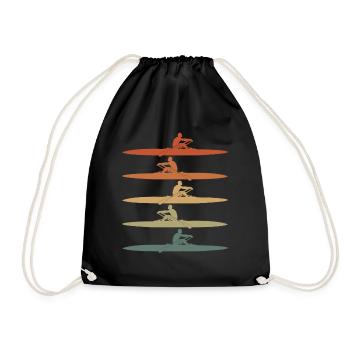Rowing Club Paddle Retro Rowing Boat - Turnbeutel - Schwarz - Vorne