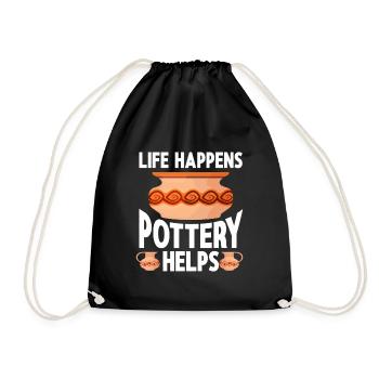 Artiste céramiste poterie d’argile - Sac de sport léger - noir - Devant