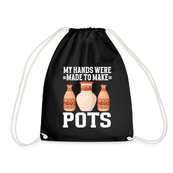 Artiste céramiste poterie d’argile - Sac de sport léger - noir - Devant
