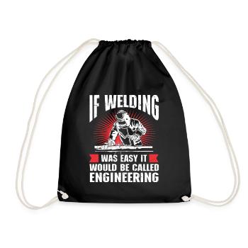 Welder Welding - Drawstring Bag - black - Front