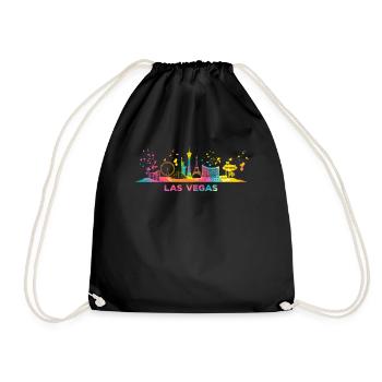 Las Vegans Skyline Cityscape Las Vegas - Drawstring Bag - black - Front