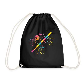 Wiffleball Club Pickleball Team - Drawstring Bag - black - Front