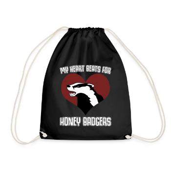 Honey Badger Coeur Honey Badgers - Sac de sport léger - noir - Devant