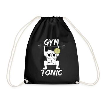 Gym Motivation Weightlifting - Drawstring Bag - black - Front