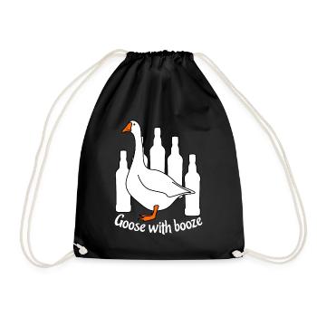 Goose with Booze - Turnbeutel - Schwarz - Vorne