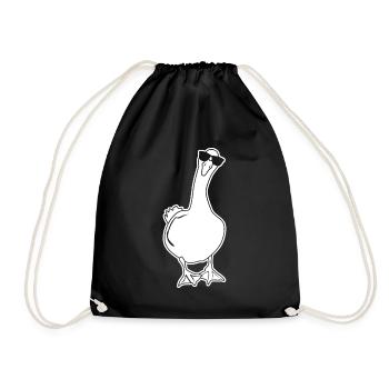 Goose with Sunglasses Geese - Turnbeutel - Schwarz - Vorne