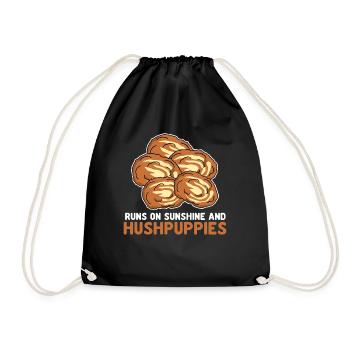 Hush Puppy Joke Hushpuppy Hushpuppies - Drawstring Bag - black - Front