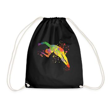 Plongeon, Plongeon synchronisé, Saut artistique - Sac de sport léger - noir - Devant