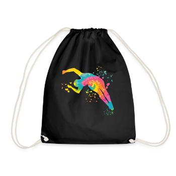 Synchronized Water Diver High Diver - Drawstring Bag - black - Front