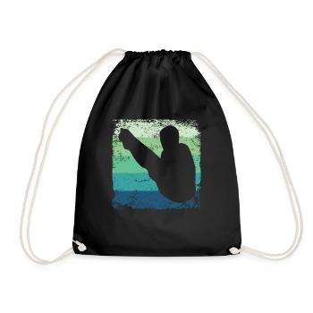 Synchronized Water Diver High Diver - Drawstring Bag - black - Front