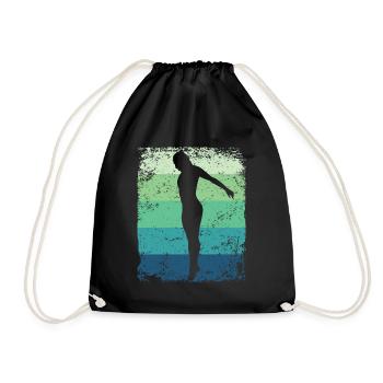 Synchronized Water Diver High Diver - Drawstring Bag - black - Front