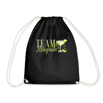 Team Margarita Tequila Junggesellenabschied - Turnbeutel - Schwarz - Vorne
