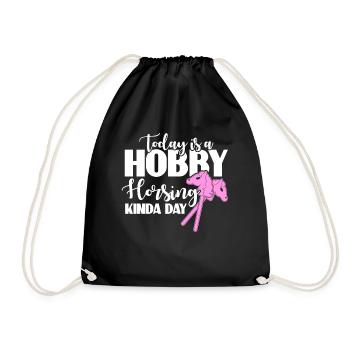Hobby Horse Hobby Horsing - Drawstring Bag - black - Front