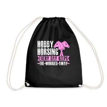 Hobby Horsing - Turnbeutel - Schwarz - Vorne