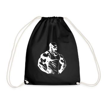 Bodybuilder Fitness Muscles Gym Musculation - Sac de sport léger - noir - Devant