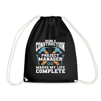 Chef de projet de construction - Sac de sport léger - noir - Devant