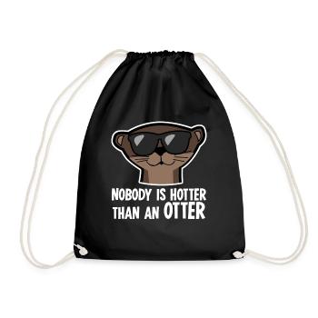 Sea Otter Hotter Otter Otters - Turnbeutel - Schwarz - Vorne