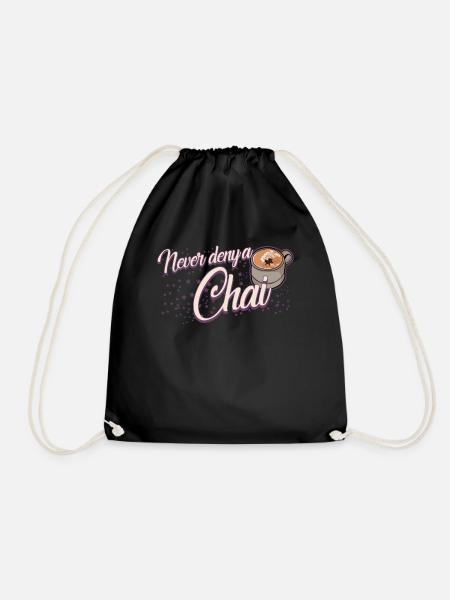 Chai Tea Joke Chai Latte - Drawstring Bag - black