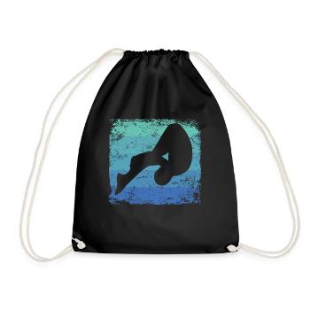 Plongeon, Saut artistique, Plongeon synchronisé - Sac de sport léger - noir - Devant