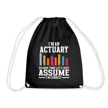 Actuary Statistician - Drawstring Bag - black - Front