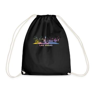 Las Vegans Skyline Cityscape Las Vegas - Drawstring Bag - black - Front